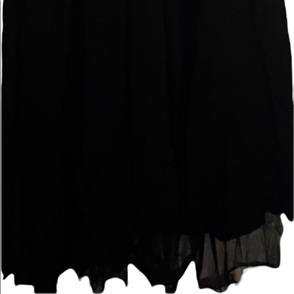 Annabelle Black Baby Doll Dress Sheer Bottom Criss Cross In Back Women’s Medium - Picture 10 of 14